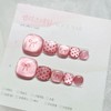 [Handmade Nail Tips] Summer Daily Pedi Tips Pink Ribbon -