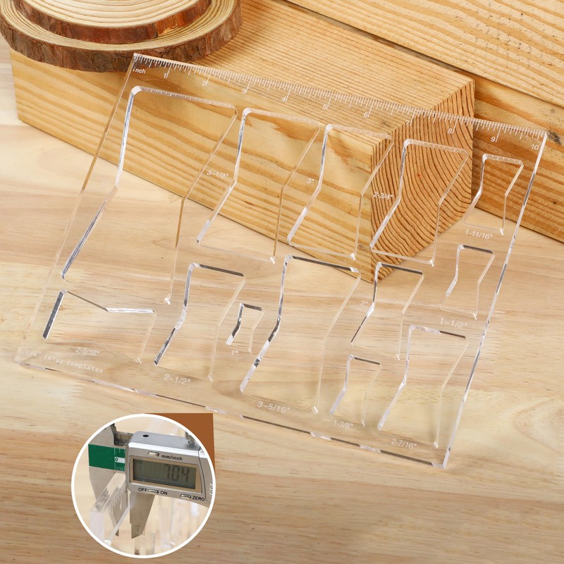 Soimuk Router Templates for Woodworking,Router Jig Butterfly Inlay Templates Decorative,13-in-1