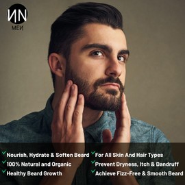 Natnique Men Jojoba Beard Oil Serum with Natural Vitamin E, Sunflower Seed & Tea Tree Oils. Organic, Pure, Natural, No Fillers. Beard Conditioner for Softening, Moisturizing, Itch & Dandruff Free 1 Oz