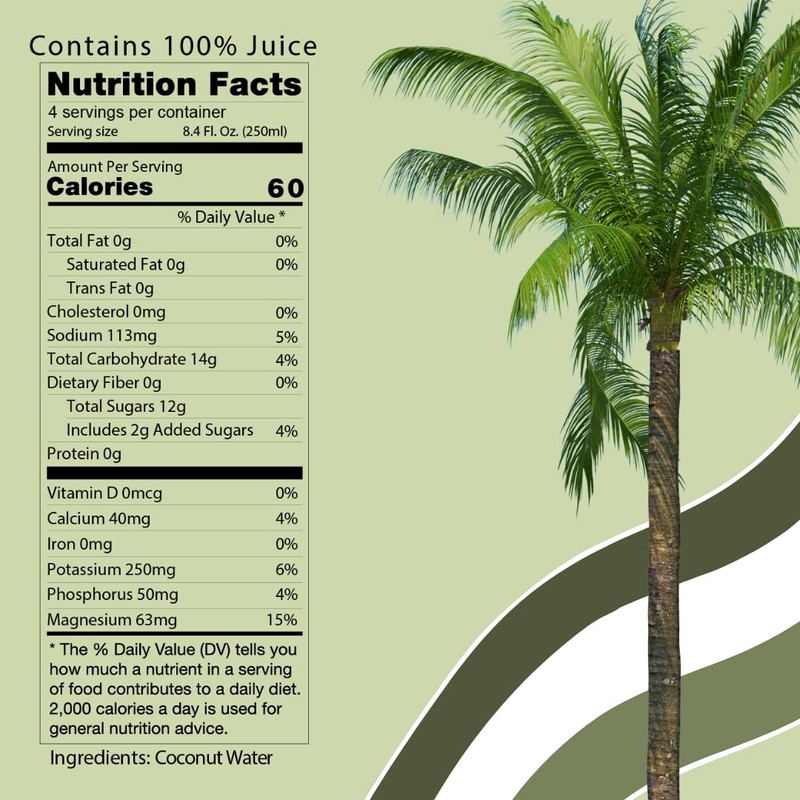 CoCo Joy Natural Coconut Water, Low-Calorie, High-Calcium, Nutrient-Rich Drink 6