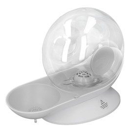 Pet Water Dispenser Snail Shape Automatic Transparent 2.8L Large Capacity Drinking Fountain for Dogs Cats Gray