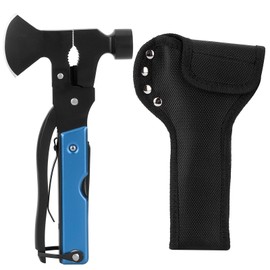 15In1 Axe Hammer MultiFunctional Camping Survival Screwdrivers Pliers Bottle Opener(Blue )