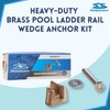 Swimcare Brass Pool Ladder Rail Wedge Anchor Kit (2 Pack)