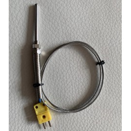 Thermomart Type K Thermocouple 2" Probe Kiln Digital Thermometer Flat Pin Connector 1800°F