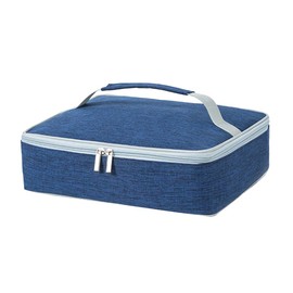 AZNABLE Delivery Bag, Thermal Bag, Outdoor, Lunch Box, Picnic, Large Capacity, 11.0 x 7.9 x 3.1 inches (28 x 20 x 8 cm), (Blue)