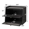 K KELBEL Double Layer Large Bamboo Bread Box for Kitchen