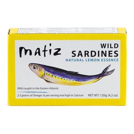 Matiz Sardines with Lemon Packed in Olive Oil (4.2oz/120g tin)