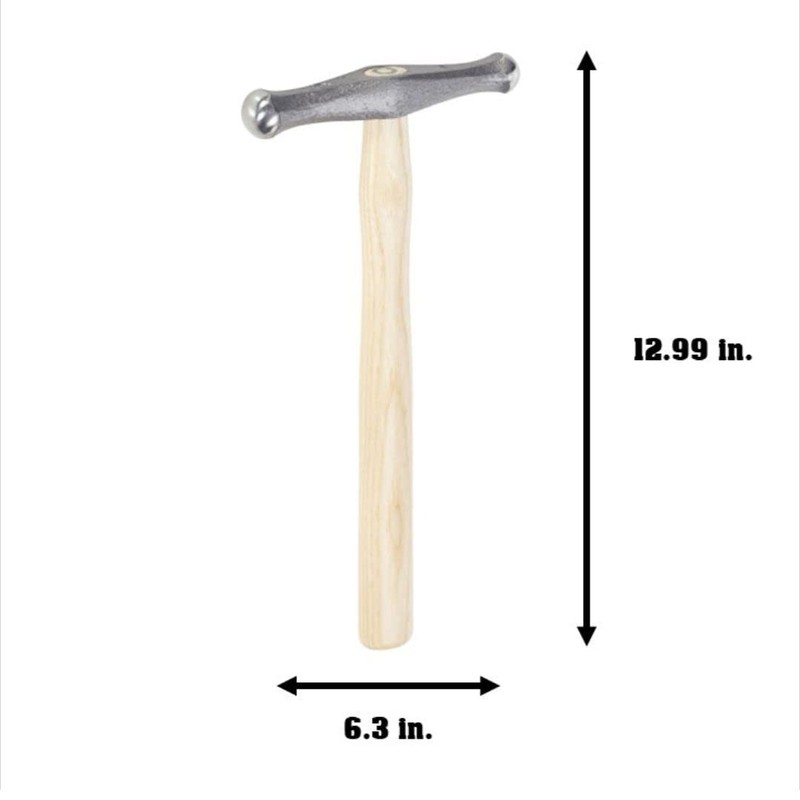 Picard 0017401-0500 Embossing Hammer 500g of ash, Brown/Silver