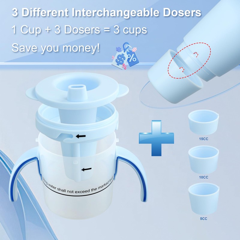 ClaspVital Dysphagia Cups for Adults 5cc 10cc 15cc, Update Flow