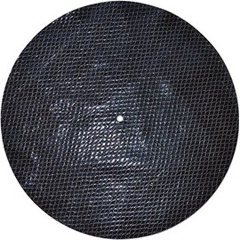 Genuine Leather Turntable Platter Mat - Black Embossed Snakeskin