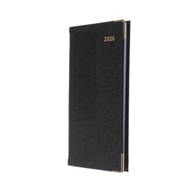 Collins - Business - Slim 2026 12 Month Calendar Year Planner, Week-To-View with Notes Pocket Diary - Black (CNB.99-26)