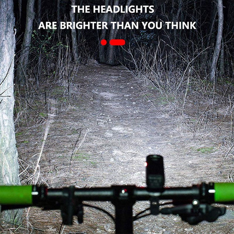 Bicycle Front Back Light USB Rechargable Bike Lamp Set Adjustable