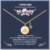 CERSLIMO Birthday Gifts for Her Birth Flower Necklaces, 18K Gold