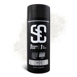SOVONCARE Hair Fibers for Thinning Hair White, Hair Building Fibers for Bald Spots Undetectable & Natural, Conceals Hair Loss Fill In Fine, Hair Powder Hair Thicker Instantly for Women & Men 28g