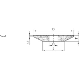 Tyrolit 31009 Flap Disc Conical Shape 3 Straight Standard Corundum Aluminium Oxide 60 Grit 150 mm x 8 mm x 20 mm