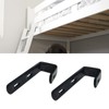 Mewuthede 4pcs Iron Bunk Bed Ladder Brackets, PVC Coated Stainless