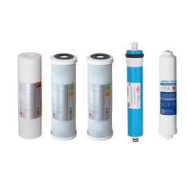 APEC Water Systems FILTER-MAX45 US Made 50 GPD Complete Replacement Set for Ultimate Series Reverse Osmosis Water Filter System Stage 1-5