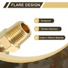 sourcing map 5Pcs Brass Pipe Fitting, 3/16" OD x 1/8"