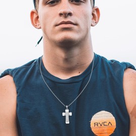 AXOMY Football Cross Necklace 925 Sterling Silver Football Pendant Necklaces Football Jewelry Christian Gifts for Men Women Footballer Football lovers