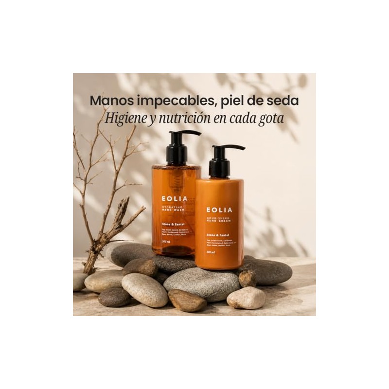Crema y Jabón de Manos, Stone & Santal, Sándalo, Ámbar,