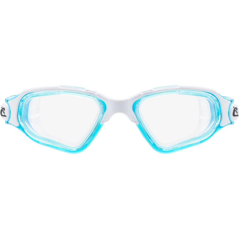 CRESSI Clear Eyes Swim Goggles, White/Aquamarine, Clear lens