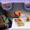 AIERSA Snack Box Container for Adults-12 Compartments,Adjustable Divided Snackle Box,Bento
