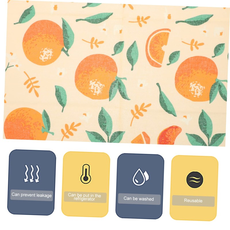Beavorty Beeswax Food Wrap 3 Sheets Preservation Cloth Reusable Food