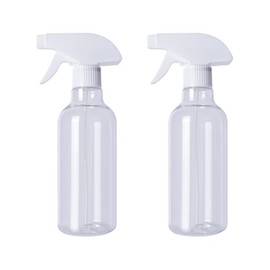 GSHLLO 2 Pcs 500ml Clear Plastic Spray Bottles Empty Cleaning Spray Bottles Adjustable Nozzle Sprayer Bottles Fine Mist Spraying Bottles Thin Stream Water Sprayer for Hair Plants
