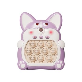 Aimeryup Light Up Pop Fidget Sensory Toys Handheld Game,Push Bubble Pop Puzzle Game Machine,Stress Relief Gifts for Kids Adults(Corgi Purple)