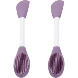 Beaupretty Cepillos para Mascarilla Facial De Silicona 2 Piezas Aplicadores De Doble Cara para Uso Profesional Y En Casa 6.37X1.06X0.59In