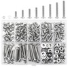 HELIFOUNER 200 Pieces #8-32 Phillips Pan Head Machine Screws Nuts