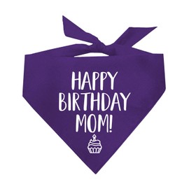 Happy Birthday Mom! Dog Bandana (Purple, OS 168)