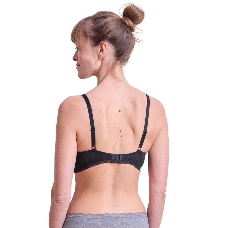 Vertbaudet 2 Pack Maternity Bras with Organic Cotton Black 75E,