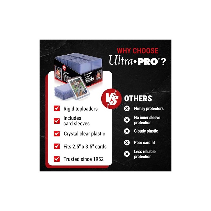 Ultra PRO - Toploaders regulares transparentes de 3 x 4