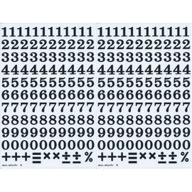 XIAXIN Waterproof PVC Number Sticker Set, Weatherproof, Water Resistant, Number, Nameplate, Suitcase, Nameplate, Locker, Indoor and Outdoor Use TS-122a (2 Pieces, Black)