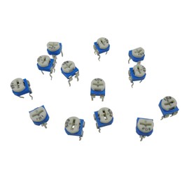 KKHMF Resistor Pack 100Ω-1M Blue White Horizontal Variable Resistor Bag Horizontal Adjustable, 13 Types, Various 5 Pieces