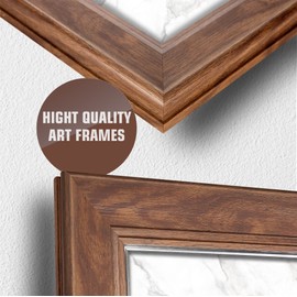 The Ten Commandments(White Texture) Framed Size:25.5x21.5 inches,Image Size:20X16 inches,Wood Grain With Narrow Silver Inner lip Frame The World Classic Art Reproductions,Wall Art for Home Decor