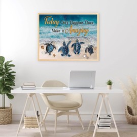 Legrace Sea Turtle Diamond Art Painting Kits for Adults - Full Drill Diamond Dots Paintings for Beginners, Round 5D Paint with Diamonds Pictures Gem Art Painting Kits DIY Adult Crafts Kits 12x16inch