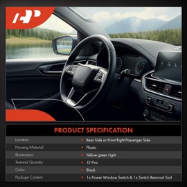 A-Premium Power Window Switch Compatible with Toyota Land Cruiser 2003-2007 & Lexus LX470 2004-2007, Replace# 8403060060