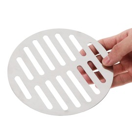 Piriuuo 6 Inch Round Floor Drain Cover, 6 Inch Stainless Steel Shower Drain Cover Universal Basement Drain Cover Sewer Drain Cover for Furniture Repair Bathroom Kitchen (Silver)