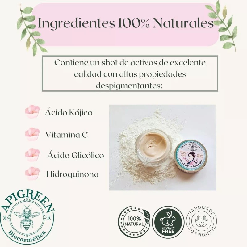ApiGreen Crema Aclarante Acido Kojico Apigreen 50g