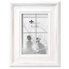 Lawrence Frames Marlow Elegant Picture Frame, 4x6, White
