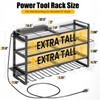 Large Power Tool Organizer Wall Mount with Charging Station for
