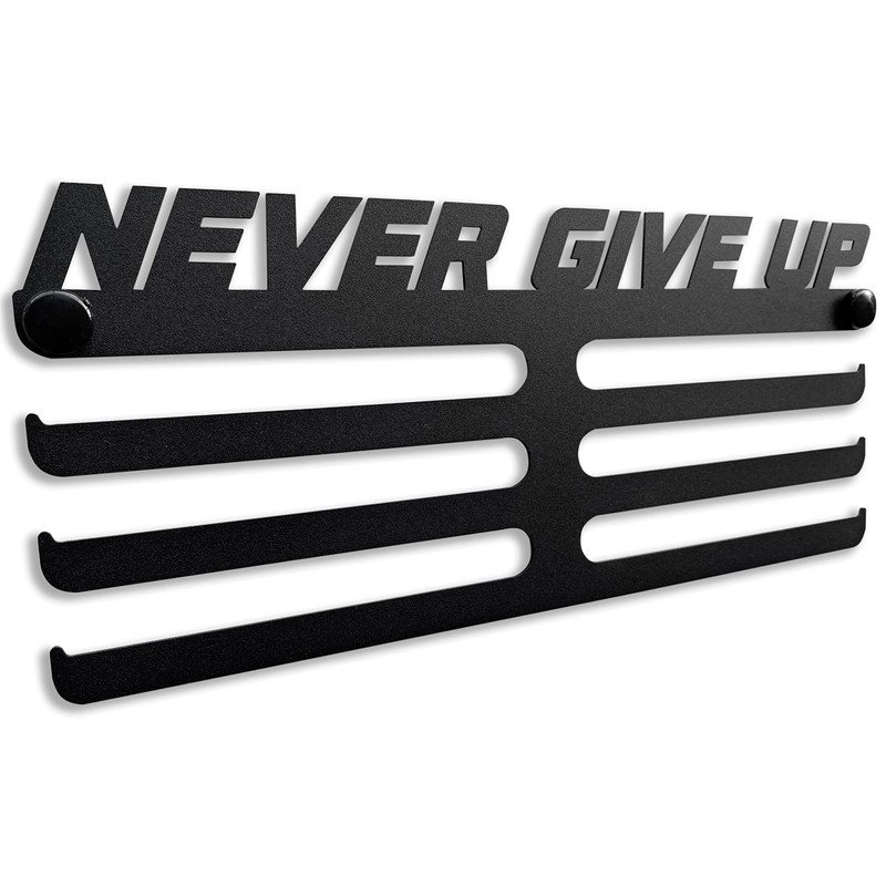 Medal and Back Hanger 100% Steel (Never Give Up)