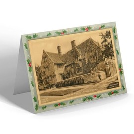 CHRISTMAS CARD - Vintage Worcestershire - Madame De Navarro's House, Broadway