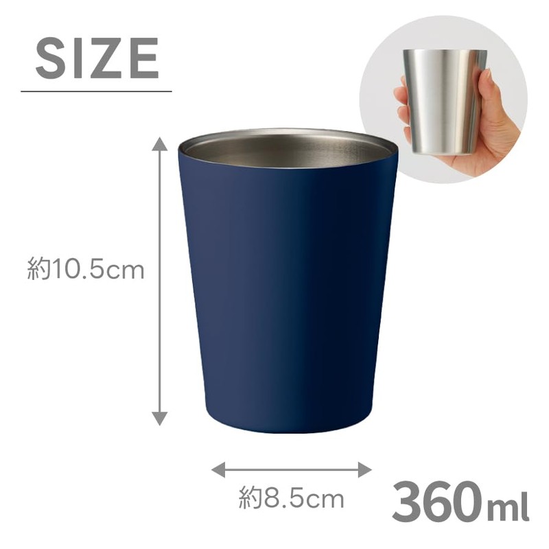 Stainless Steel Thermo Tumbler, 12.2 fl oz (360 ml), Tumbler,