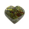Dragon Bloodstone Crystal Heart Palm Stone - Pocket Massage Worry