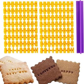 Clay Letter and Number Stamp Set, Cookie Embosser Mould, 2-Piece (2)