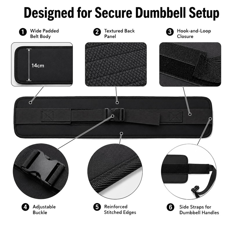 GuangTouL Hip Thrust Belt for Dumbbells
