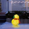 Chick with Scarf Decor Lights Yellow Chick Flat Garden Sculpture